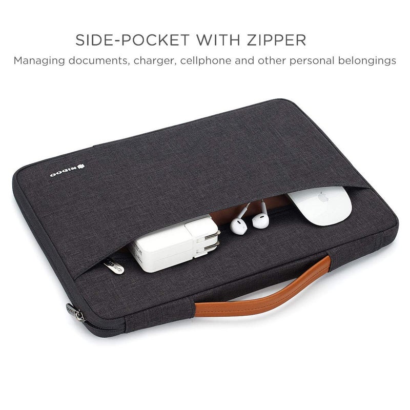 NIDOO Laptop Sleeve Case Notebook Bag Protective Carrying Handbag for 13" MacBook Pro M2 M1 / 13" 13.6" Macbook Air M1 M2 / 12.9" iPad Pro 2016 2017/13.5" Surface Laptop 2 3 / ThinkPad X380 Yoga - Image 3